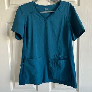 Cherokee Teal Short Sleeve Top